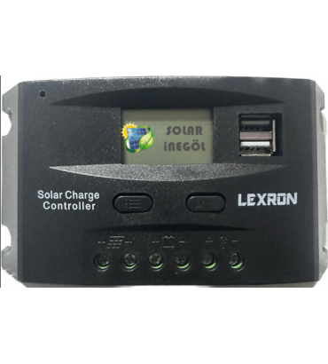 Lexron 10A 12-24V Şarj Kontrol Cihazı 
